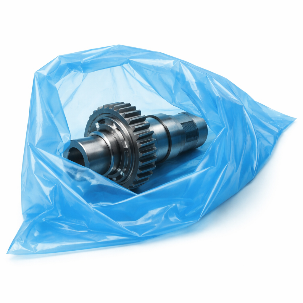 Pieza metálica industrial en bolsa VCI de ProgruPACK