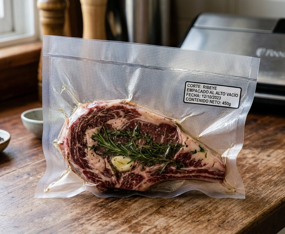 Bolsas al vacío proceso de sellado