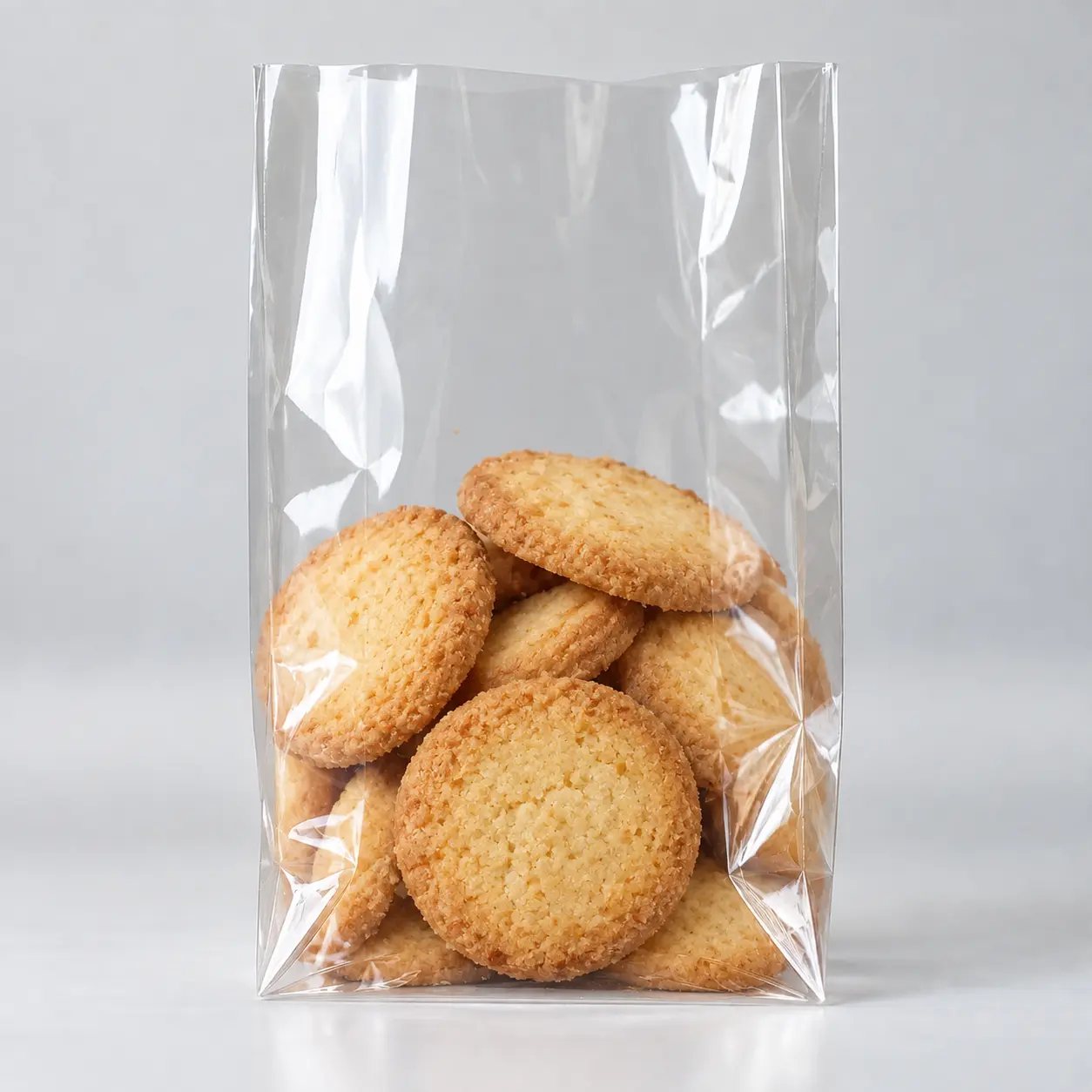 Bolsa de celofán comercial o bolsa de polipropileno transparente
