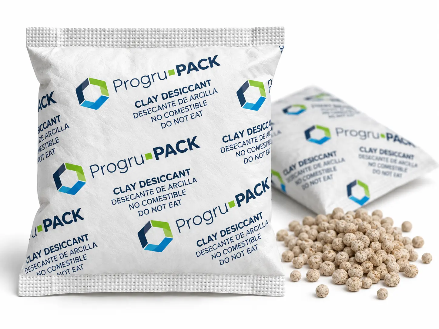 Bolsa impresa desecante Clay ProgruPACK con arcilla bentonita para empaque industrial